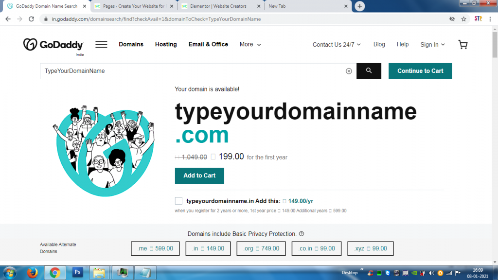 domain available in godaddy