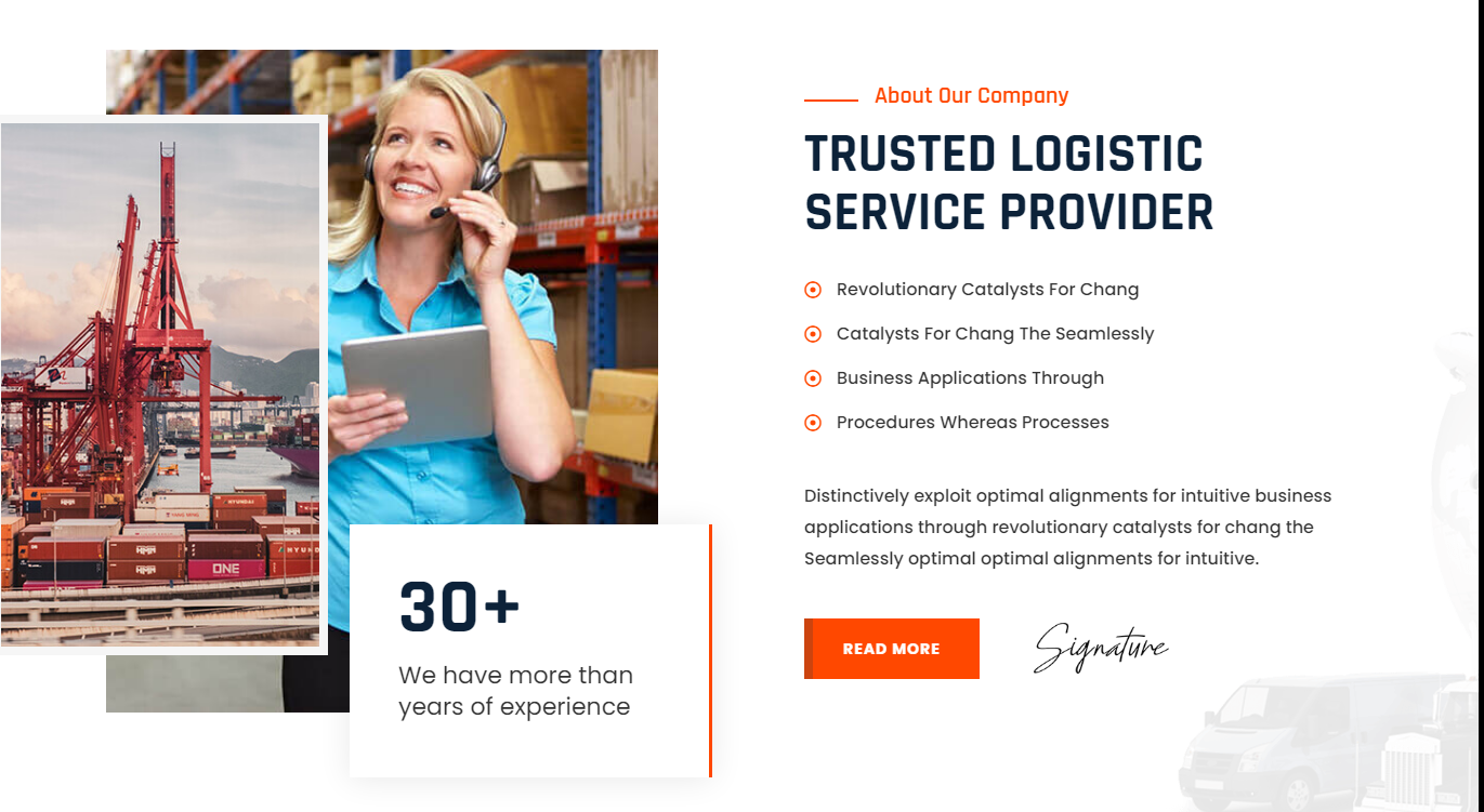 Logistics Website Design