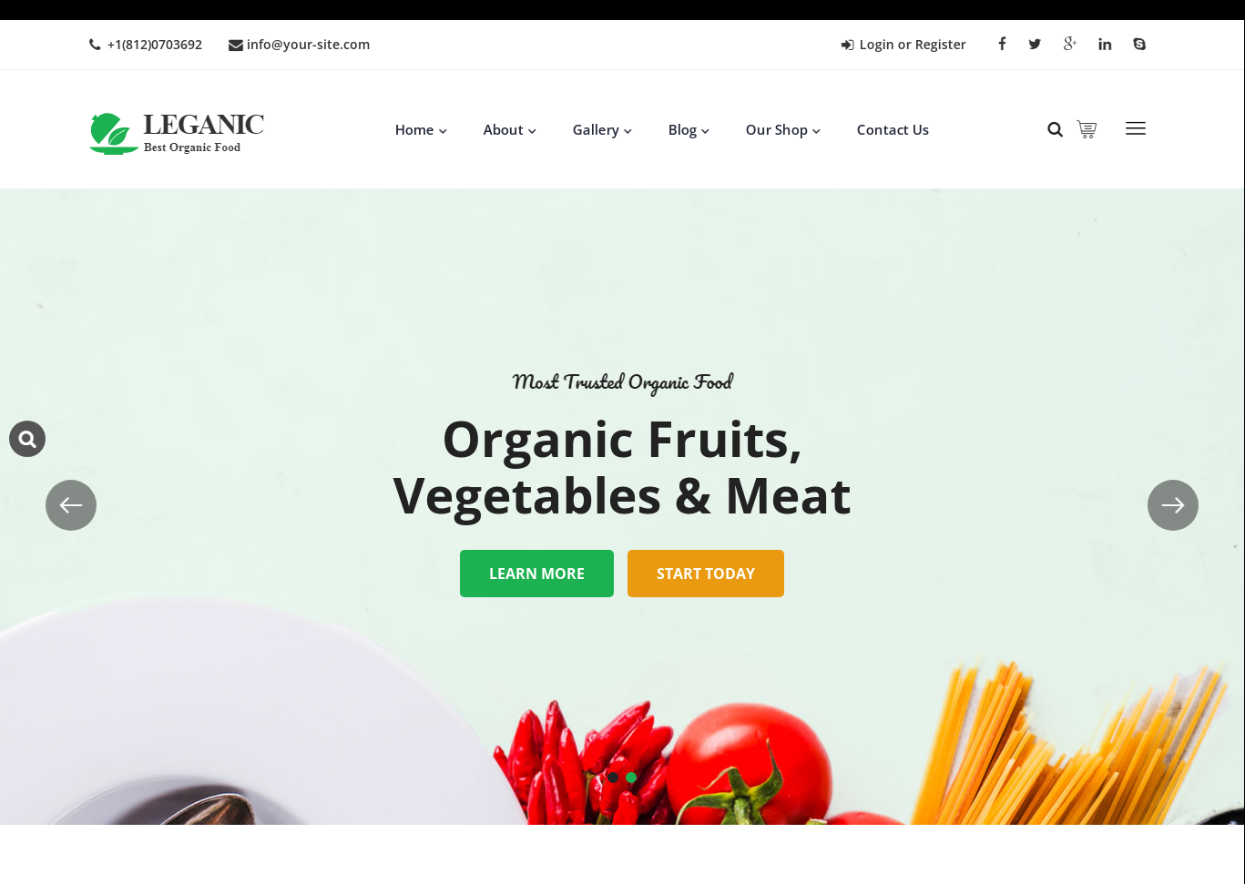 Fruits Shop Website Design